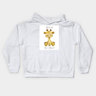 Worth the Wait Baby Giraffe Kids Hoodie